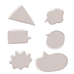 ふきだし　シンプル　セット