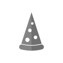 Pizza grey flat vector icon
