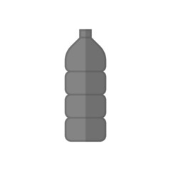 Plastic bottle grey flat vector icon