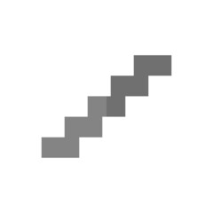 Stairs grey flat vector icon