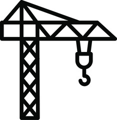 Crane Line Icon