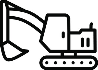 Excavator Line Icon