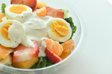 Egg salad salad, Healthy diet meal, Fresh