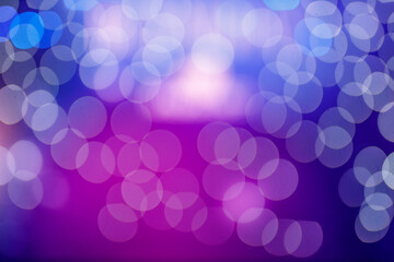 Abstract purple background. Lights in bokeh.