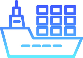 Cargo Ship Line Gradient