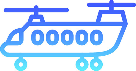 Military Helicopter Line Gradient