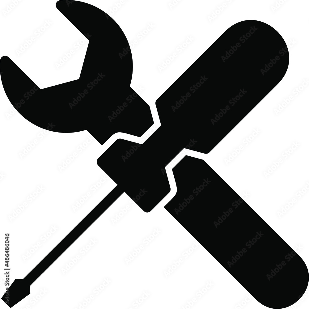 Wall mural Screwdriver Glyph Icon