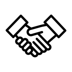 shake hands outline icon suitable for ramadan islamic prayer