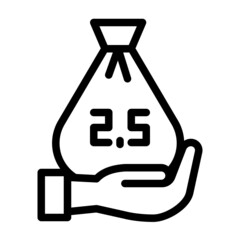 zakat outline icon suitable for ramadan islamic prayer