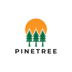 modern pine tree logo design