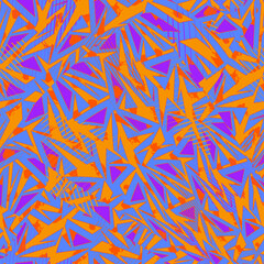 Seamless abstract geometry pattern with curved triangle elements