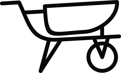 Cement Trolley Line Icon