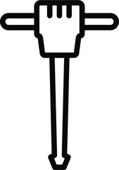 Jack Hammer Line Icon