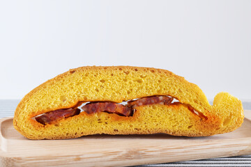 Traditional food for easter time in Spain called hornazo