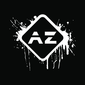 letter logo with white and black background 