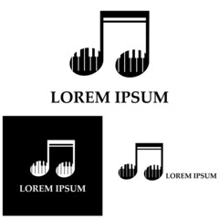 Piano icon vector ilustration template
