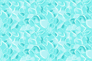 Seamless pattern with light blue sea waves, vector illustration