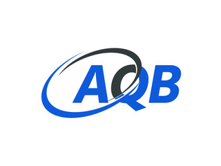 AQB letter creative modern elegant swoosh logo design