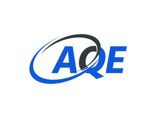 AQE letter creative modern elegant swoosh logo design