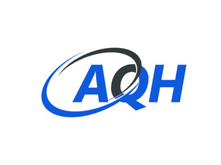 AQH letter creative modern elegant swoosh logo design