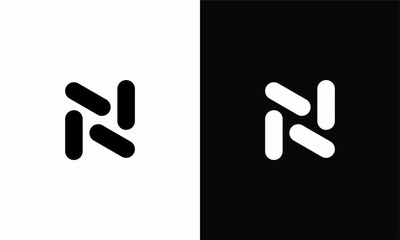 Initial Letter N Lettermark Logo Vector Design	