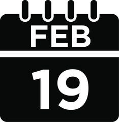 02-Feb - 19 Glyph Icon