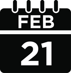 02-Feb - 21 Glyph Icon