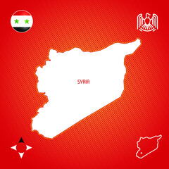 simple outline map of syria