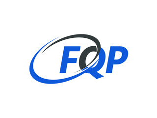 FQP letter creative modern elegant swoosh logo design