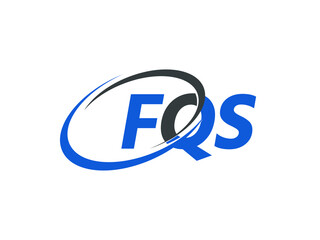 FQS letter creative modern elegant swoosh logo design