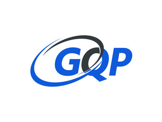 GQP letter creative modern elegant swoosh logo design
