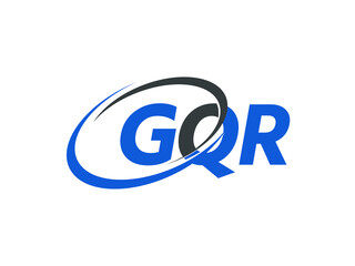GQR letter creative modern elegant swoosh logo design