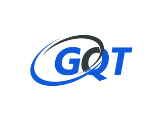 GQT letter creative modern elegant swoosh logo design