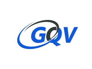 GQV letter creative modern elegant swoosh logo design
