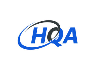 HQA letter creative modern elegant swoosh logo design