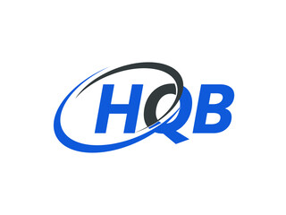HQB letter creative modern elegant swoosh logo design