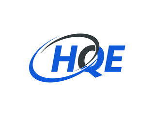 HQE letter creative modern elegant swoosh logo design