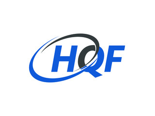 HQF letter creative modern elegant swoosh logo design