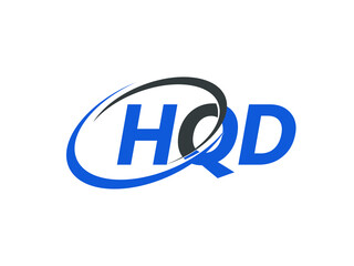 HQD letter creative modern elegant swoosh logo design