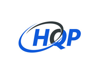 HQP letter creative modern elegant swoosh logo design