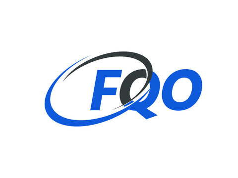 FQO letter creative modern elegant swoosh logo design