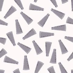 Tube cosmetic cream seamless pattern. Elements spa in doodle style.