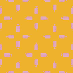 Cosmetic bottle seamless pattern. cosmetics toiletries background.