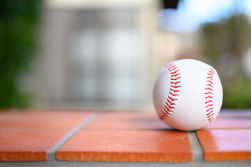 置かれた野球ボール