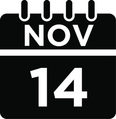 11- Nov - 14 Glyph Icon