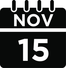 11- Nov - 15 Glyph Icon