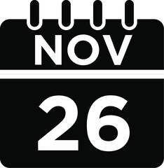 11- Nov - 26 Glyph Icon