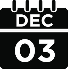 12- Dec - 03 Glyph Icon