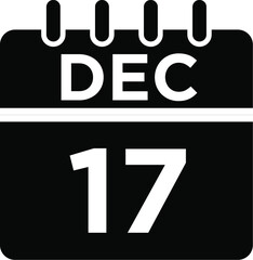 12- Dec - 17 Glyph Icon