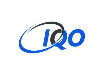 Fototapeta premium IQO letter creative modern elegant swoosh logo design